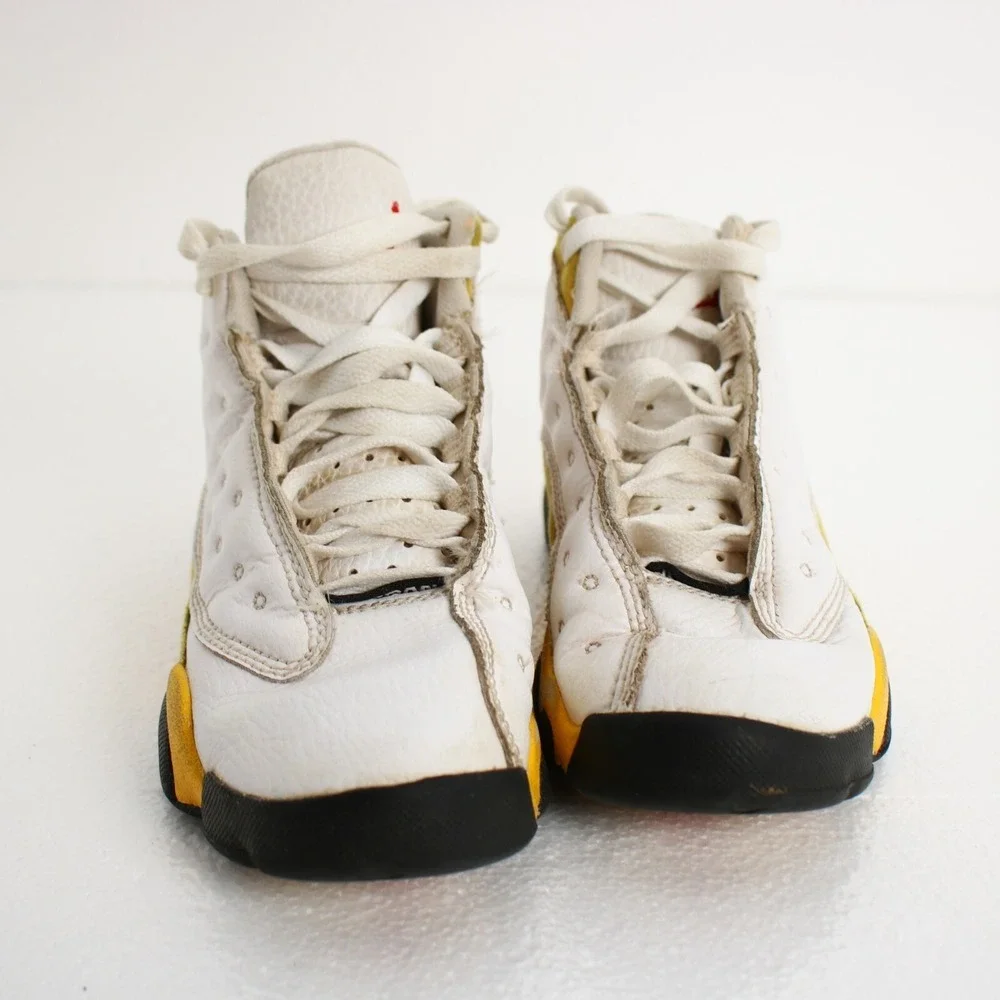 Nike Air Jordan 13 Retro Del Sol Shoes Sneakers White Yellow DJ3005-167 Kids 13C